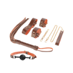 Brown Leather Four Piece Set