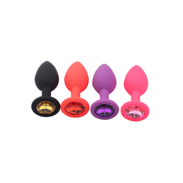 Rhinestone Silicone Butt Plug