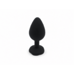 Black anal plug (black flower pattern)