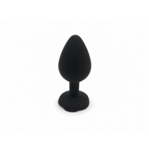 Black anal plug (black flower pattern)