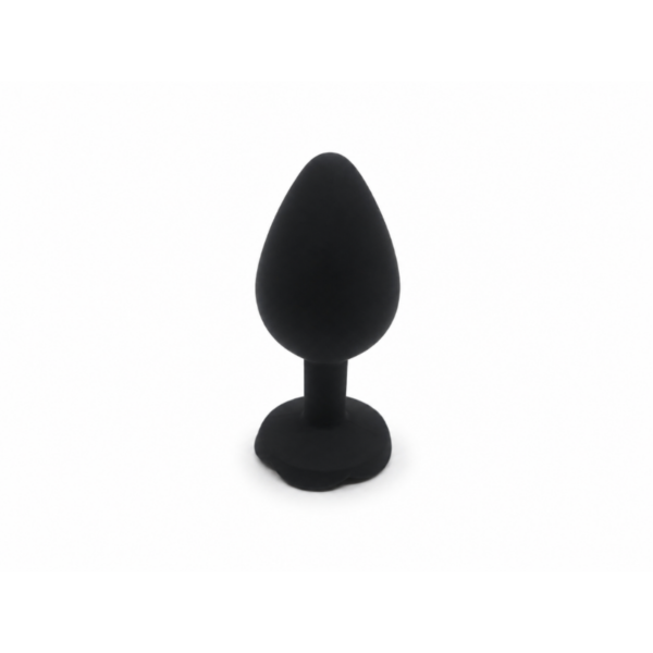 Black anal plug (black flower pattern)