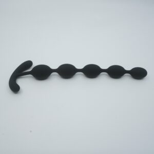 Black five-bead anal plug