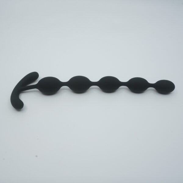 Black five-bead anal plug