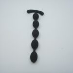 Black five-bead anal plug