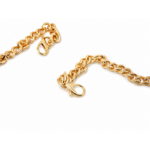 Black leather with golden chain straps