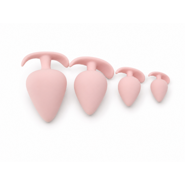 Four pink anal plugs