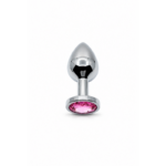 Silver anal plug in red brick and stone