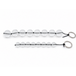 Transparent 8-shaped beads, two strings