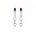 Silver heart shape Nipple Clamp
