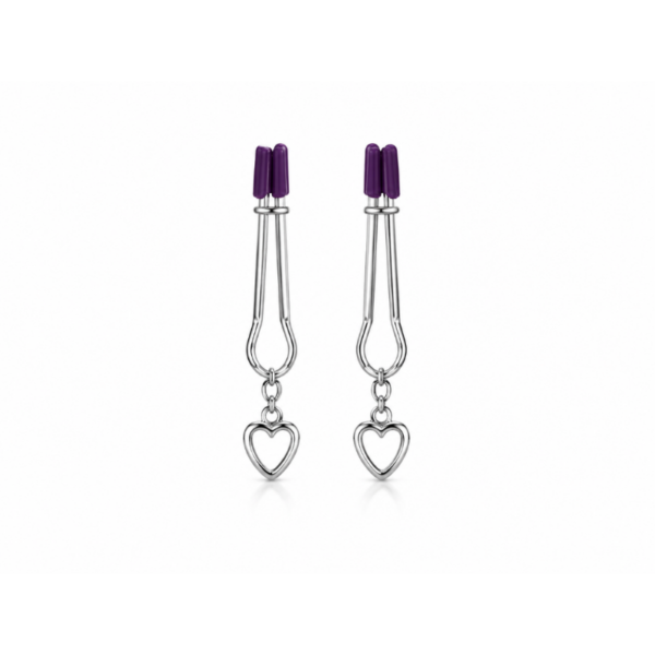 Silver heart shape Nipple Clamp