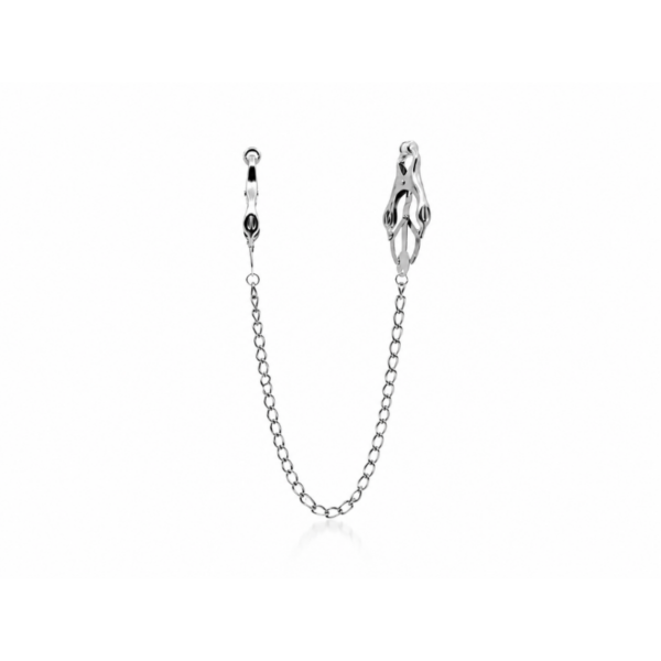 The first layer of the necklace features a special clasp Nipple Clamp