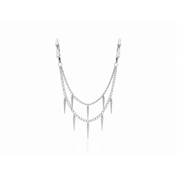 The necklace has arrows Nipple Clamp